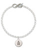 Silver Plated In One Ear ''Out the Other'' - Custom Engraved Infinity Toggle Bracelet: Personalized Jewelry Gift - Names, Initials, Dates, Bible Verses