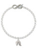 Silver Plated 3-D Fortune Cookie - Custom Engraved Infinity Toggle Bracelet: Personalized Jewelry Gift - Names, Initials, Dates, Bible Verses