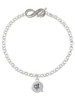 Silver Plated Text Chat - qt - Cutie - Custom Engraved Infinity Toggle Bracelet: Personalized Jewelry Gift - Names, Initials, Dates, Bible Verses