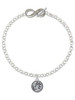 Silver Plated Live in Circle - Custom Engraved Infinity Toggle Bracelet: Personalized Jewelry Gift - Names, Initials, Dates, Bible Verses