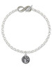Silver Plated Faith in Circle - Custom Engraved Infinity Toggle Bracelet: Personalized Jewelry Gift - Names, Initials, Dates, Bible Verses