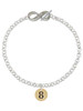 Gold-tone Disc 1/2'' Number - 8 - Custom Engraved Infinity Toggle Bracelet: Personalized Jewelry Gift - Names, Initials, Dates, Bible Verses