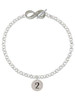 Silver Plated Disc Number - 2 - Custom Engraved Infinity Toggle Bracelet: Personalized Jewelry Gift - Names, Initials, Dates, Bible Verses