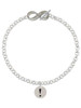 Silver Plated Disc - Symbol - Exclamation Point - ! - Custom Engraved Infinity Toggle Bracelet: Personalized Jewelry Gift - Names, Initials, Dates, Bible Verses