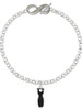 Little Black Dress - Custom Engraved Infinity Toggle Bracelet: Personalized Jewelry Gift - Names, Initials, Dates, Bible Verses