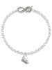 Hope Heart with AB Crystal - Custom Engraved Infinity Toggle Bracelet: Personalized Jewelry Gift - Names, Initials, Dates, Bible Verses
