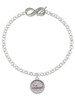 Silver Plated Love - Round Seal - Custom Engraved Infinity Toggle Bracelet: Personalized Jewelry Gift - Names, Initials, Dates, Bible Verses