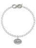 Silver Plated Dance - Oval Seal - Custom Engraved Infinity Toggle Bracelet: Personalized Jewelry Gift - Names, Initials, Dates, Bible Verses