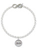 Silver Plated Faith - Round Seal - Custom Engraved Infinity Toggle Bracelet: Personalized Jewelry Gift - Names, Initials, Dates, Bible Verses