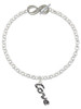 Silver Plated Crystal Script ''Love'' - Custom Engraved Infinity Toggle Bracelet: Personalized Jewelry Gift - Names, Initials, Dates, Bible Verses