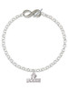 I 'Heart' Lacrosse - Custom Engraved Infinity Toggle Bracelet: Personalized Jewelry Gift - Names, Initials, Dates, Bible Verses