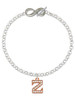 Rose Gold-tone Crystal Initial - Z - Custom Engraved Infinity Toggle Bracelet: Personalized Jewelry Gift - Names, Initials, Dates, Bible Verses