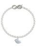 Silver Plated Little Bird  - Custom Engraved Infinity Toggle Bracelet: Personalized Jewelry Gift - Names, Initials, Dates, Bible Verses