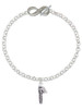 Silver Plated Chainsaw - Custom Engraved Infinity Toggle Bracelet: Personalized Jewelry Gift - Names, Initials, Dates, Bible Verses