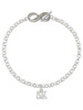 Silver Plated 5K - Custom Engraved Infinity Toggle Bracelet: Personalized Jewelry Gift - Names, Initials, Dates, Bible Verses