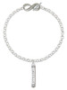 Courage Strength Wisdom Honesty - Bar - Custom Engraved Infinity Toggle Bracelet: Personalized Jewelry Gift - Names, Initials, Dates, Bible Verses