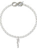 Silver Plated Small Mom Script - Custom Engraved Infinity Toggle Bracelet: Personalized Jewelry Gift - Names, Initials, Dates, Bible Verses