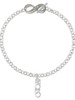 Silver Plated Small YOLO - Custom Engraved Infinity Toggle Bracelet: Personalized Jewelry Gift - Names, Initials, Dates, Bible Verses