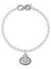 Silver Plated Keep Calm The Pharmacist is Here - Custom Engraved Infinity Toggle Bracelet: Personalized Jewelry Gift - Names, Initials, Dates, Bible Verses