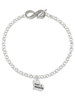 Silver Plated Small Lord Guide Me Heart - Custom Engraved Infinity Toggle Bracelet: Personalized Jewelry Gift - Names, Initials, Dates, Bible Verses