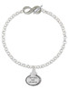 Silver Plated Keep Calm and Cruise On - Custom Engraved Infinity Toggle Bracelet: Personalized Jewelry Gift - Names, Initials, Dates, Bible Verses