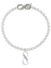 Silver Plated Family Infinity Sign - Custom Engraved Infinity Toggle Bracelet: Personalized Jewelry Gift - Names, Initials, Dates, Bible Verses