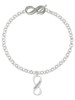 Silver Plated Friends Infinity Sign - Custom Engraved Infinity Toggle Bracelet: Personalized Jewelry Gift - Names, Initials, Dates, Bible Verses