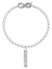 Silver Plated Guardian Angel Bar - Custom Engraved Infinity Toggle Bracelet: Personalized Jewelry Gift - Names, Initials, Dates, Bible Verses