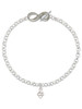 Silver Plated Mini Celtic Knot - Custom Engraved Infinity Toggle Bracelet: Personalized Jewelry Gift - Names, Initials, Dates, Bible Verses