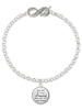 Silver Plated Domed You are more Loved - Custom Engraved Infinity Toggle Bracelet: Personalized Jewelry Gift - Names, Initials, Dates, Bible Verses