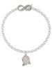 Silver Plated Medium Turkey - Custom Engraved Infinity Toggle Bracelet: Personalized Jewelry Gift - Names, Initials, Dates, Bible Verses