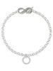 Never Give Up Infinity Ring - Custom Engraved Infinity Toggle Bracelet: Personalized Jewelry Gift - Names, Initials, Dates, Bible Verses