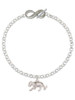 Silver Plated Tiger Cub - Custom Engraved Infinity Toggle Bracelet: Personalized Jewelry Gift - Names, Initials, Dates, Bible Verses