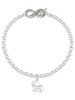 Silver Plated Westie Silhouette Heart - Custom Engraved Infinity Toggle Bracelet: Personalized Jewelry Gift - Names, Initials, Dates, Bible Verses
