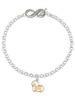 Two-tone Westie Silhouette Heart - Custom Engraved Infinity Toggle Bracelet: Personalized Jewelry Gift - Names, Initials, Dates, Bible Verses