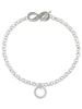 Silver Plated Rescue Mom Infinity Ring - Custom Engraved Infinity Toggle Bracelet: Personalized Jewelry Gift - Names, Initials, Dates, Bible Verses