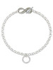 Silver Plated Niece Eternity Ring - Custom Engraved Infinity Toggle Bracelet: Personalized Jewelry Gift - Names, Initials, Dates, Bible Verses