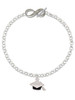 Silver Plated 3-D Graduation Hat with 2027 - Custom Engraved Infinity Toggle Bracelet: Personalized Jewelry Gift - Names, Initials, Dates, Bible Verses
