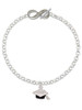 Silver Plated 3-D Graduation Hat with 2028 - Custom Engraved Infinity Toggle Bracelet: Personalized Jewelry Gift - Names, Initials, Dates, Bible Verses