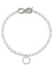 Silver Plated Jeremiah 29:11 Eternity Ring - Custom Engraved Infinity Toggle Bracelet: Personalized Jewelry Gift - Names, Initials, Dates, Bible Verses