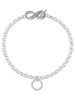 Silver Plated Psalm 46:10 Eternity Ring - Custom Engraved Infinity Toggle Bracelet: Personalized Jewelry Gift - Names, Initials, Dates, Bible Verses