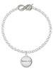 Silver Plated Domed Matthew 17:20 - Custom Engraved Infinity Toggle Bracelet: Personalized Jewelry Gift - Names, Initials, Dates, Bible Verses