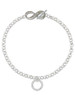 Silver Plated Hermana Eternity Ring - Custom Engraved Infinity Toggle Bracelet: Personalized Jewelry Gift - Names, Initials, Dates, Bible Verses