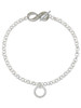 Silver Plated Always My Sister Eternity Ring - Custom Engraved Infinity Toggle Bracelet: Personalized Jewelry Gift - Names, Initials, Dates, Bible Verses
