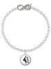 Silver Plated Domed Hip Hop Handstand Dance - Custom Engraved Infinity Toggle Bracelet: Personalized Jewelry Gift - Names, Initials, Dates, Bible Verses