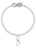 Silver Plated Run Infinity Sign - Custom Engraved Infinity Toggle Bracelet: Personalized Jewelry Gift - Names, Initials, Dates, Bible Verses