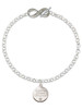 Engraved Explore Dream Discover Disc - Custom Engraved Infinity Toggle Bracelet: Personalized Jewelry Gift - Names, Initials, Dates, Bible Verses