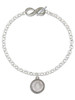 Stainless Steel Disc She Believed She Could So She Did - Custom Engraved Infinity Toggle Bracelet: Personalized Jewelry Gift - Names, Initials, Dates, Bible Verses