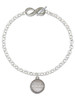 Stainless Steel Disc Sisters are Best Friends Forever - Custom Engraved Infinity Toggle Bracelet: Personalized Jewelry Gift - Names, Initials, Dates, Bible Verses