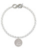 Stainless Steel In all things Give Thanks Disc - Custom Engraved Infinity Toggle Bracelet: Personalized Jewelry Gift - Names, Initials, Dates, Bible Verses